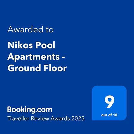 Nikos Pool Apartments - Ground Floor Σιδάρι Εξωτερικό φωτογραφία